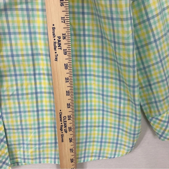 Talbots Multi Color Plaid Cotton Office Career Long Sleeve Button Down XL - Picture 6 of 9